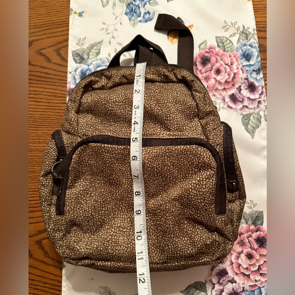 Compact Brown Backpack with Textured Finish - Picture 4 of 16